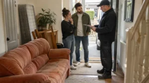 Arranging removal for an unlabelled sofa