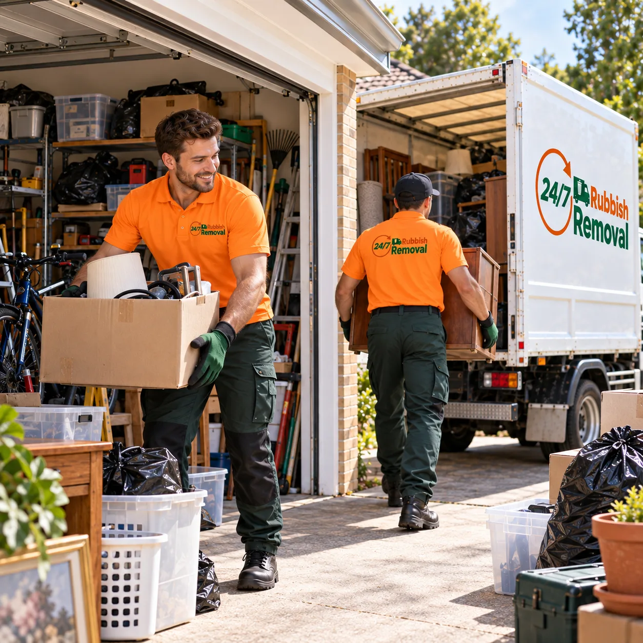 Garage clearance service at a London property
